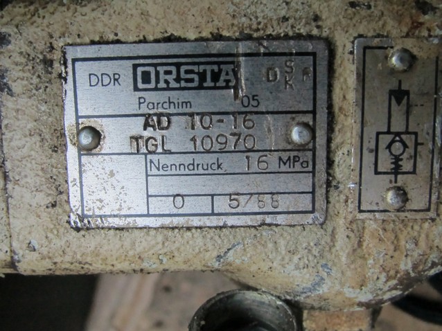 ORSTA Клапан управляемый обратный AD 10-16 (TGL 10970) 16 мпа